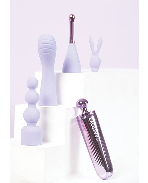 Camtoyz All-in-One Vibrating Bullet w/Attachments - Purple
