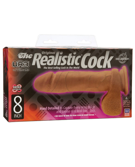 Realistic 8" ULTRASKYN Cock w/Balls - Tan