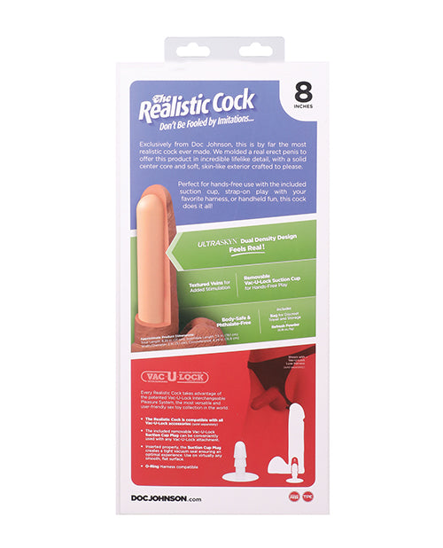 Realistic 8" ULTRASKYN Cock w/Balls - Tan