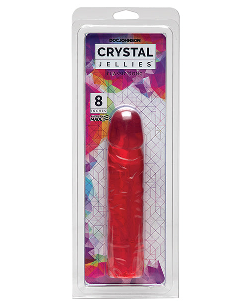 Crystal Jellies 8&quot; Classic Dildo - Pink