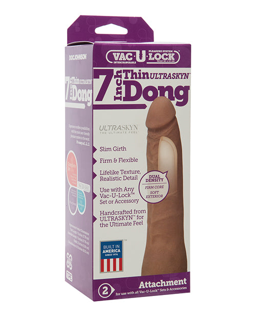 Vac-U-Lock 7&quot; ULTRASKYN Dong - Brown