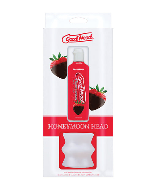 GoodHead Honeymoon Kit Includes Stroker &amp; Slick Head Glide - 1 oz Bottle Chocolate Strawberry