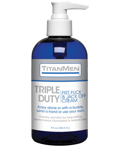 Titanmen Triple Duty Fist, Fuck &amp; Jack Off Cream - 8 oz Bottle
