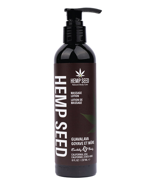 Earthly Body Hemp Seed Massage Lotion - 8 oz Guavalava