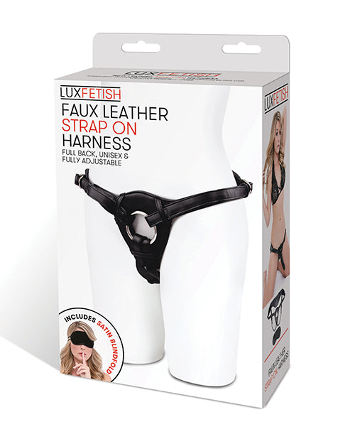 Lux Fetish Patent Leather Strap On Harness