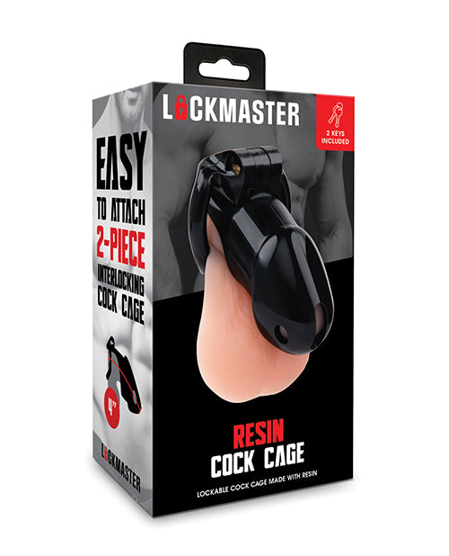 Lockmaster 4&quot; Resin Cock Cage - Black