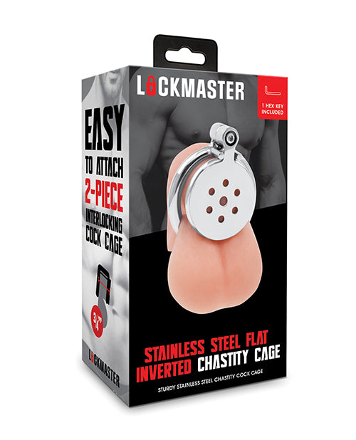 Lockmaster Lockmaster Stainless Steel Flat Inverted Chastity Cage
