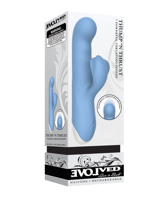 Evolved Thump n Thrust Rechargeable Dual Stim - Blue