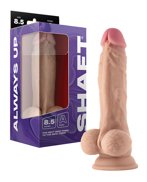 Shaft Model A Flexskin Liquid Silicone 8.5&quot; Dong w/Balls - Pine