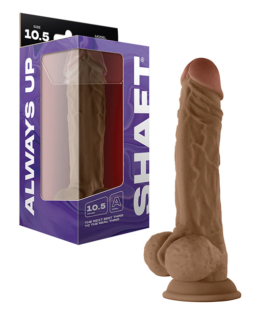 Shaft Model A Flexskin Liquid Silicone 10.5&quot; Dong w/Balls - Oak
