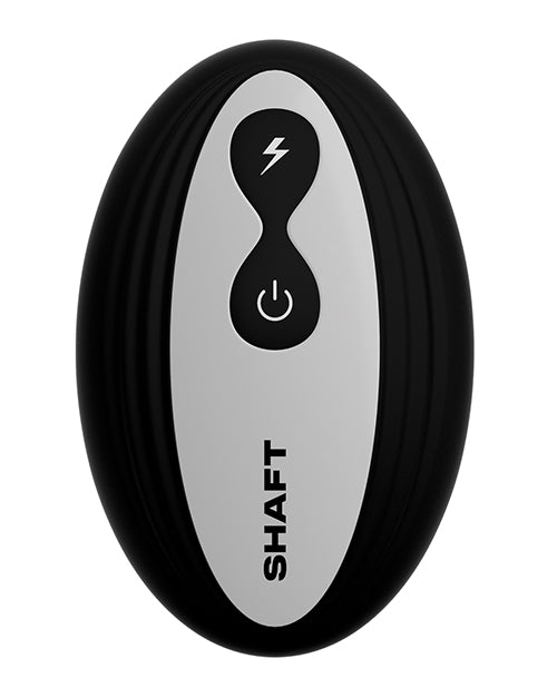Shaft Flexskin Liquid Silicone 9.5" Vibrating Curved Dong W/Balls