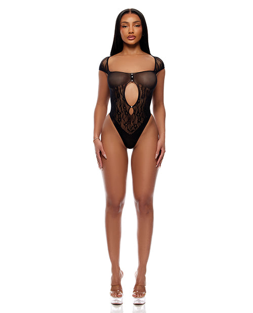 Forplay Cross Your Mind Seamless Teddy w/Rhinestone Accents - Image 2