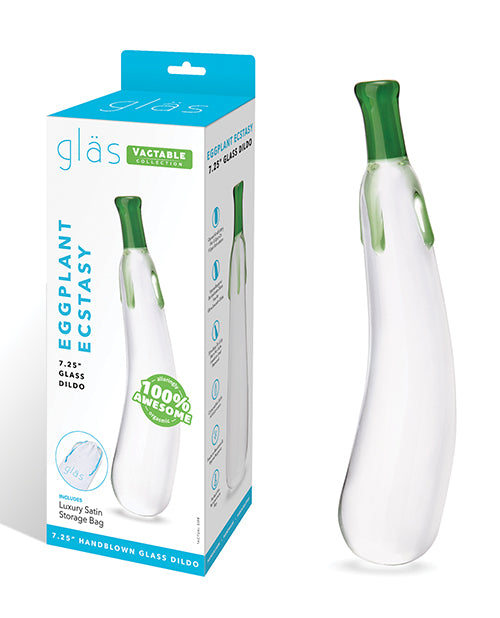 Glas 7.25&quot; Dildo Eggplant Ecstasy