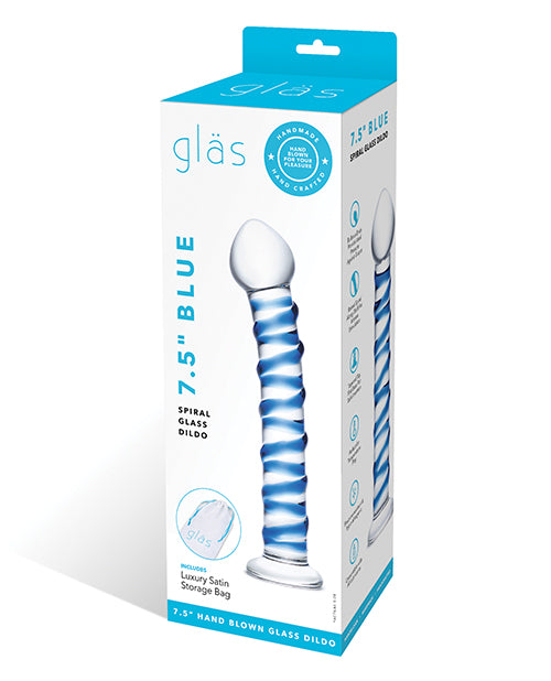 Glas Spiral Glass Dildo - Blue