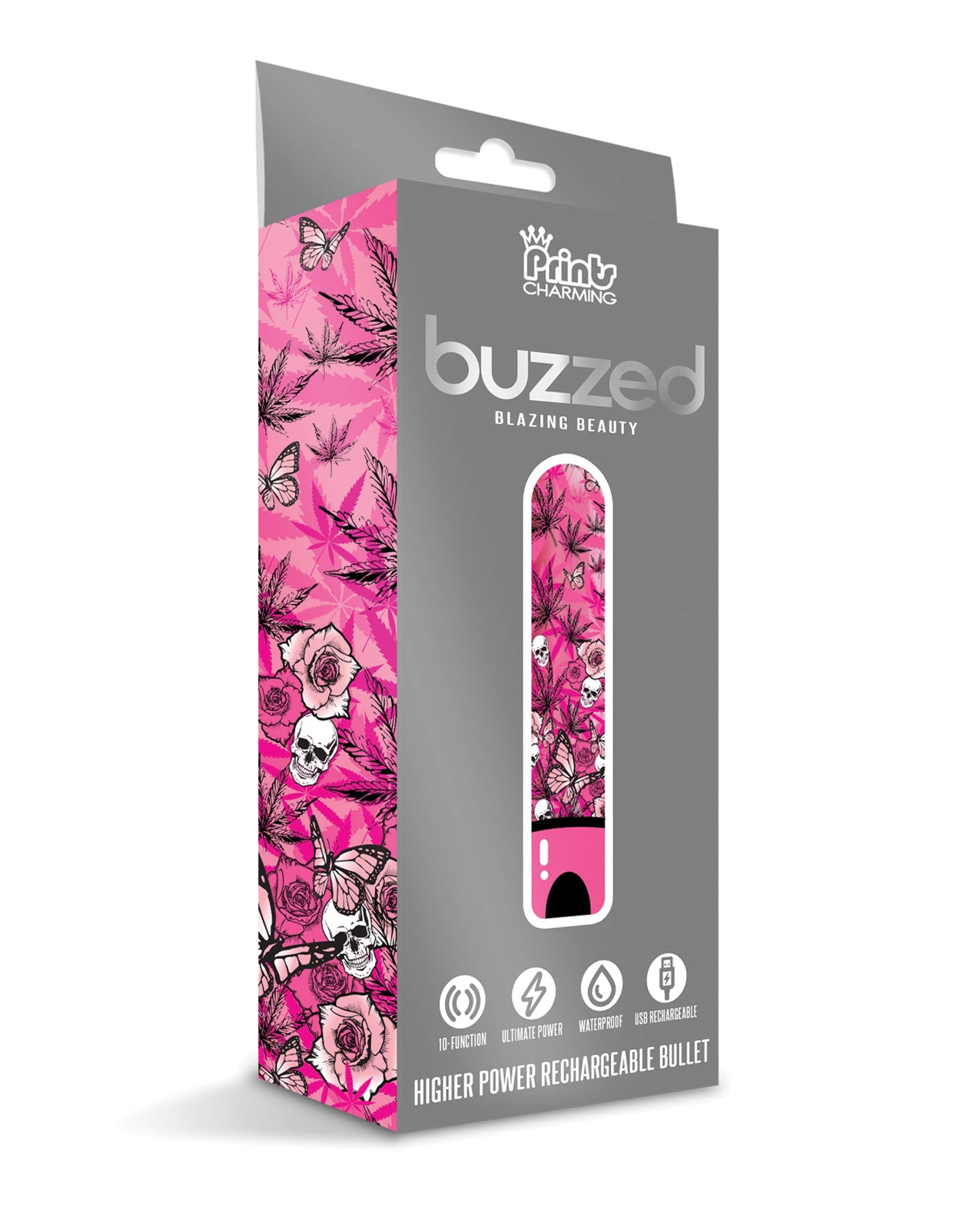 Buzzed 3.5&quot; Rechargeable Bullet - Blazing Beauty Pink