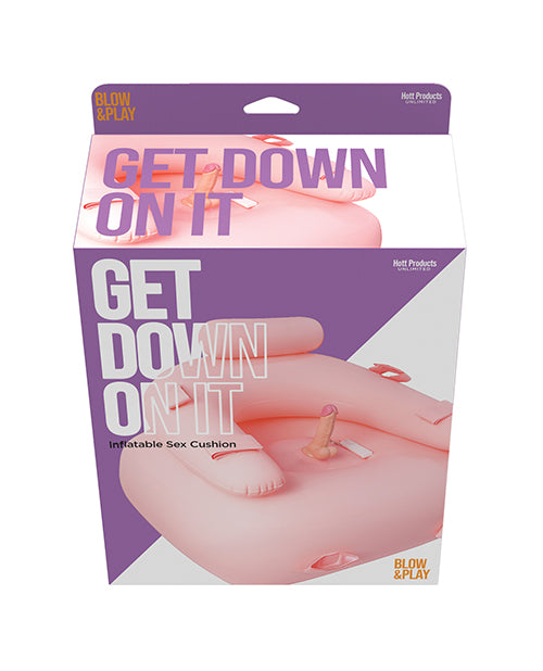 Get Down On It Inflatable Cushion w/Remote Controlled Dildo &amp; Wrist/Leg Strap