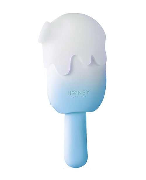 Bite Me Sucking, Tapping &amp; Vibrating Cream Pop Stimulator - Blue/White