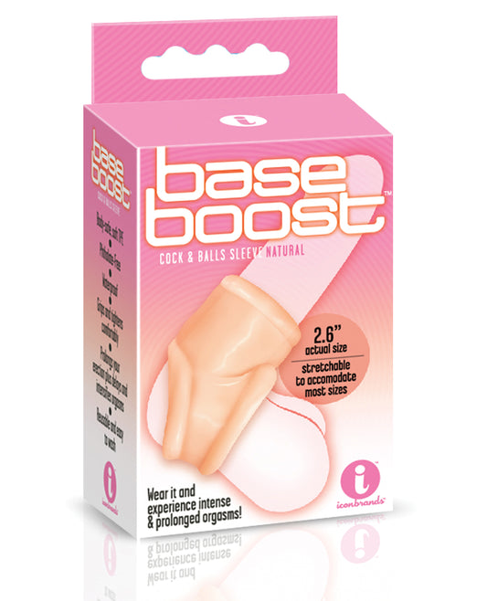The 9’s Base Boost Cock & Balls Sleeve - Natural