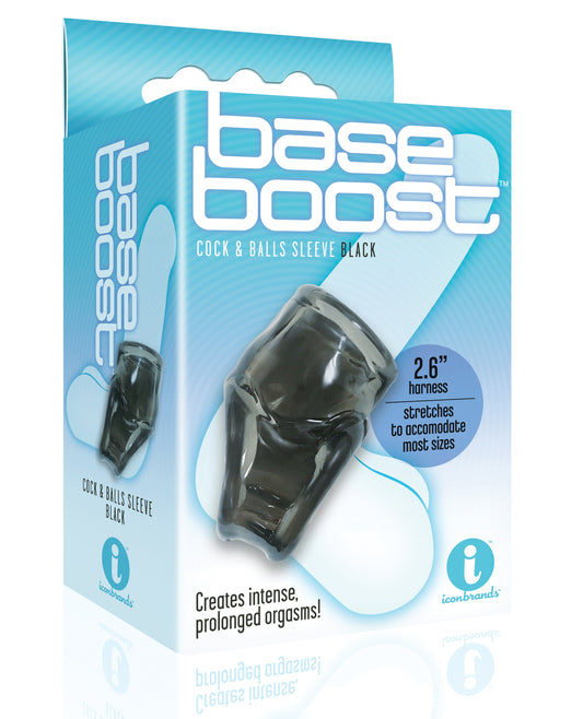The 9’s Base Boost Cock & Balls Sleeve - Black