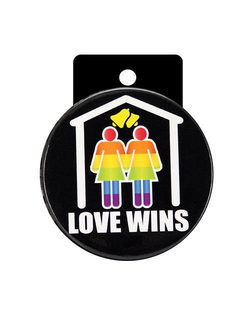 3” Button Female - Love Wins