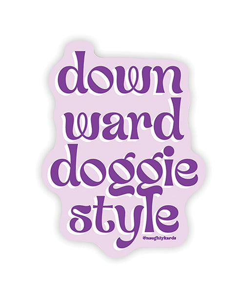 Downward Doggie Naughty Sticker