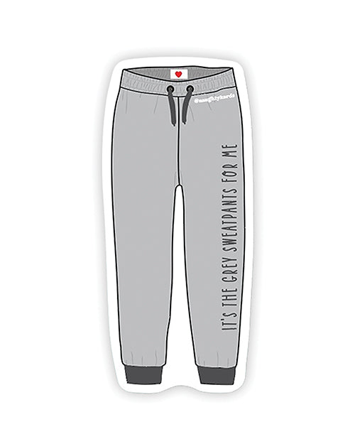 Grey Sweatpants Naughty Sticker