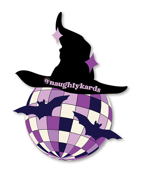 Halloween Witch Disco Ball Sticker