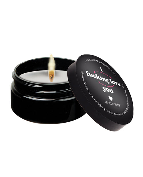 Kama Sutra Mini Massage Candle - 2 oz I F*cking Love You