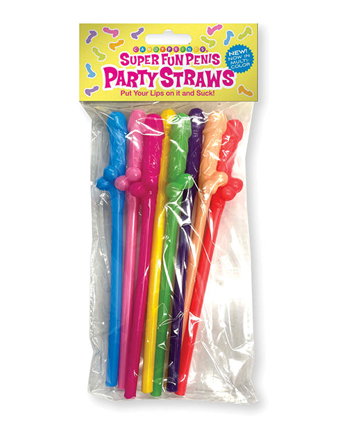 Super Fun Penis Multicolor Party Straws