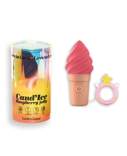 Love to Love Cand&apos;ice Ice Cream Cone Stimulator - Raspberry Jolly