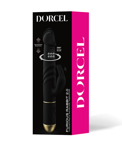 Dorcel Thrusting &amp; Spinning Furious Rabbit 2.0 - Black
