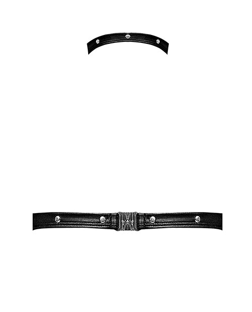 Lust Seducer Strappy Cupless & Crotchless G-String Teddy Black