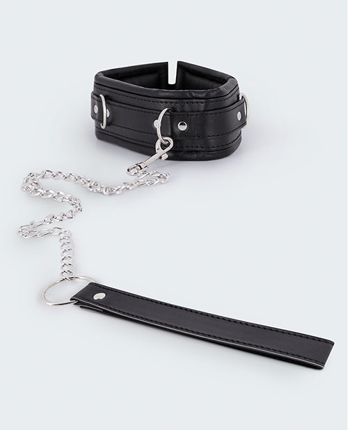 Lust PU Leather Collar &amp; Leash - Black