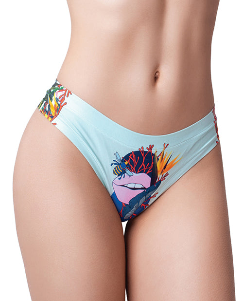 Mememe Mememe Botanic Panic Lips Printed Thong XL