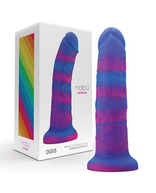 Nobu Rainbow 8&quot; Dildo w/Suction Cup - Cosmic