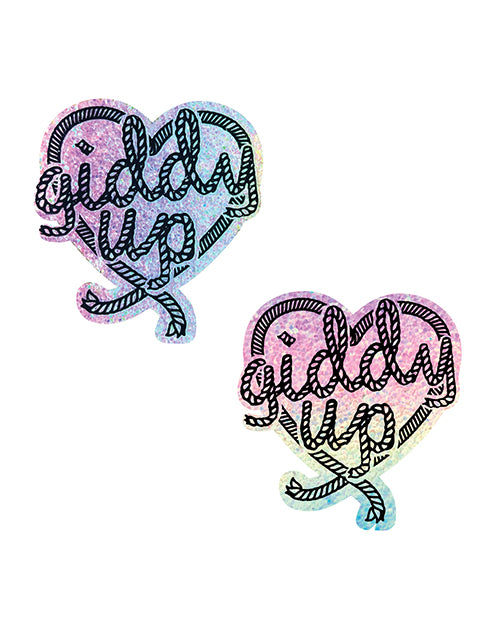 Neva Nude Neva Nude Giddy Up Heart Reflective Pasties