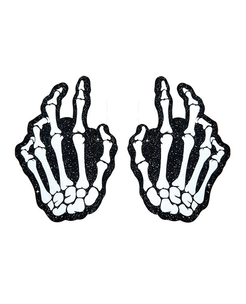 Neva Nude Neva Nude Holographic Skeleton Hands Pasties