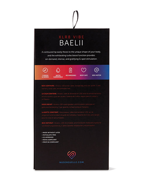 Nu Sensuelle Baelii Flexible G Spot XLR8 Turbo Boost - Ultra Violet