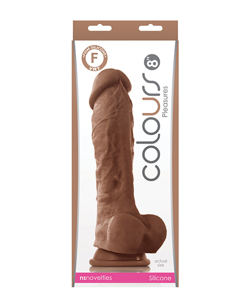 Colours Pleasures 8&quot; Dildo - Brown