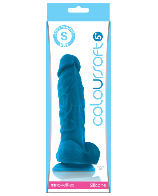 ColourSoft 5&quot; Silicone Soft Dildo - Blue