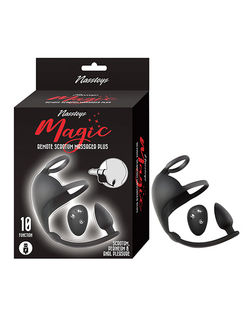 Magic Scrotum Massager Plus w/Remote Control - Black
