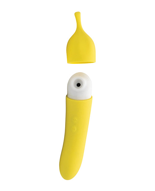 Natalie’s Toy Box Banana Cream Air Pulse & G-Spot Vibrator - Yellow