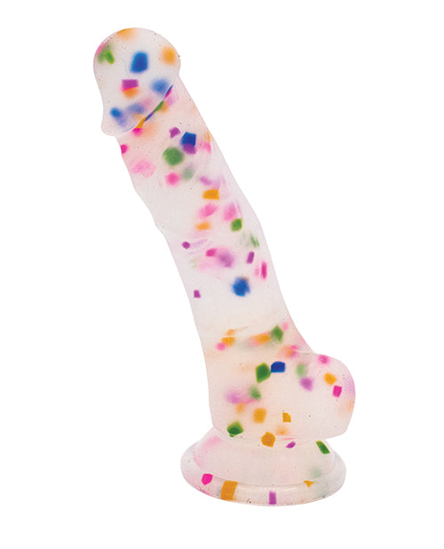Natalie’s Toy Box Cock-A-Palooza Confetti Silicone Suction Dildo