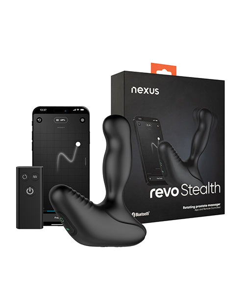 Nexus Revo Stealth App Enabled Rotating &amp; Vibrating Prostate Massager - Black