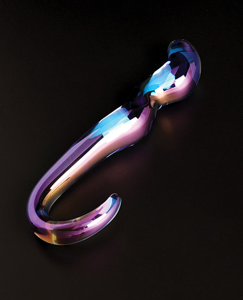 Cristal Cristal Blue Flame Curved Glass Dildo