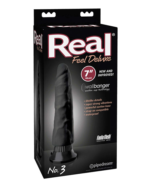 Real Feel Deluxe No. 3 7” Vibe Waterproof - Black