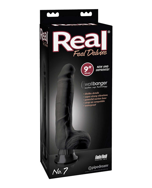 Real Feel Deluxe No. 7 9"  Vibe Waterproof - Black
