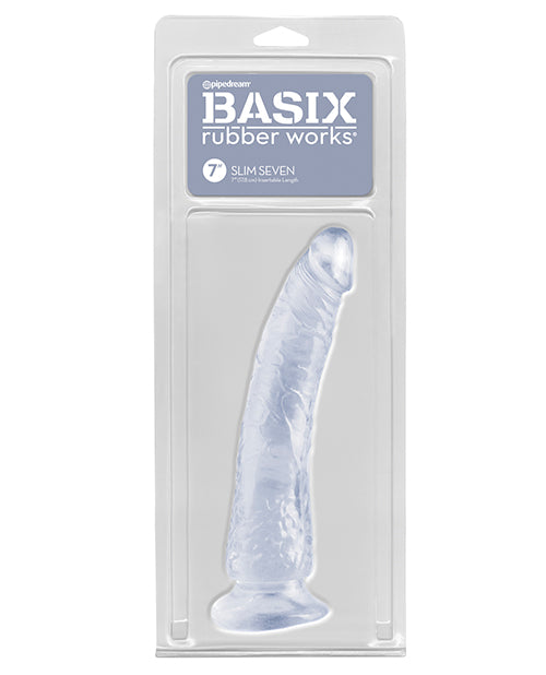 Basix Rubber Works 7” Slim Dong - Clear
