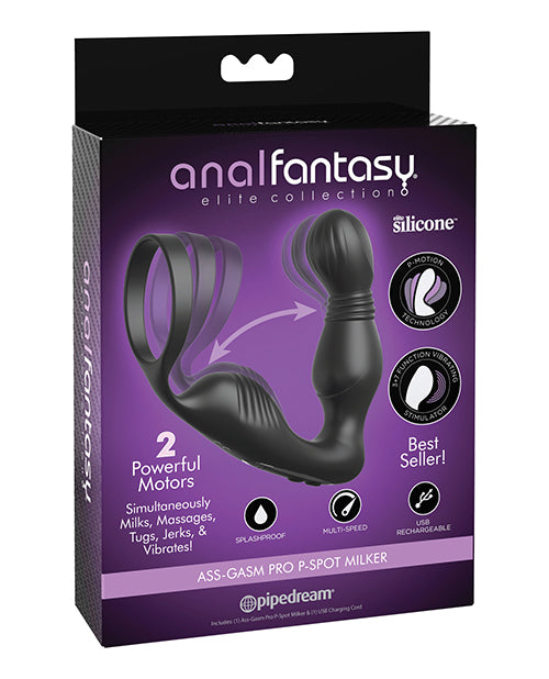Anal Fantasy Elite Collection Ass-Gasm Pro P-Spot Milker - Black