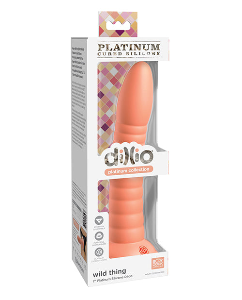 Dillio Platinum 7&quot; Wild Thing Silicone Dildo - Peach